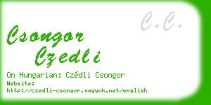 csongor czedli business card