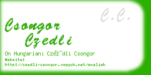 csongor czedli business card